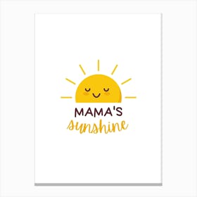 Mama'S Sunshine Kids and Nursery Canvas Print