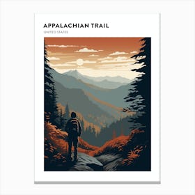 Appalachian Trail Usa 4 Hiking Trail Landscape Poster Canvas Print