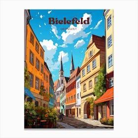 Bielefeld Germany Autumn Travel Art Illustration Canvas Print