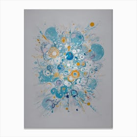 Blue Splats Canvas Print