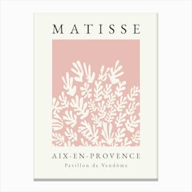 Minimalist Matisse Print Pink 2 Canvas Print