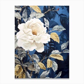 white blue flower Canvas Print