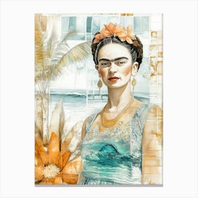 Frida Kahlo portrait 5 Canvas Print