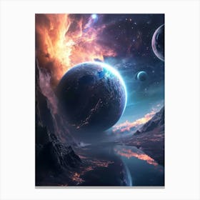 Space Planets Canvas Print