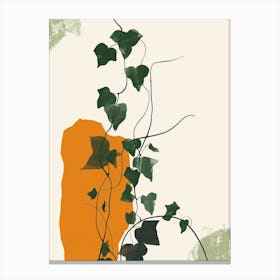 Ivy Plant Minimalist Illustration 2 Canvas Print