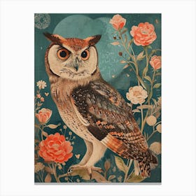 Burmese Fish Owl Japanese Painting 7 Canvas Print
