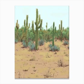 Cactus In The Desert 6 Canvas Print