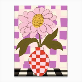 Peonies Flower Vase 1 Canvas Print