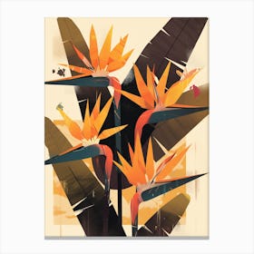 Bird Of Paradise Flower Plants Canvas Print