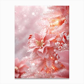 Pink Christmas Tree 1 Canvas Print