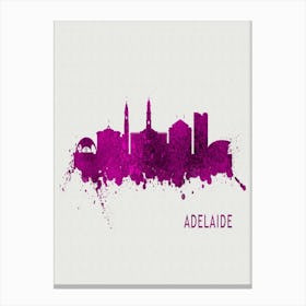 Adelaide Australia City Purple Canvas Print