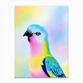 Budgerigar Watercolour Bird Canvas Print