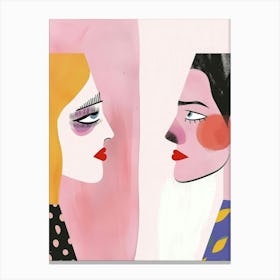 Two Women Facing Each Other 2 Canvas Print