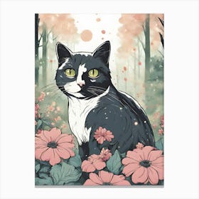 Cat In The Forest Canvas Print