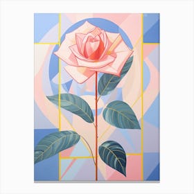 Rose 8 Hilma Af Klint Inspired Pastel Flower Painting Canvas Print