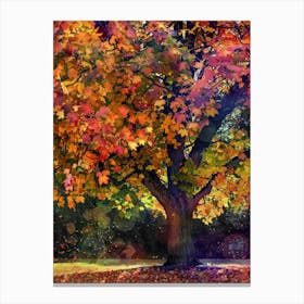 Autumn Tree In The Park Canvas Print