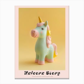 Pastel Toy Unicorn 2 Poster Canvas Print
