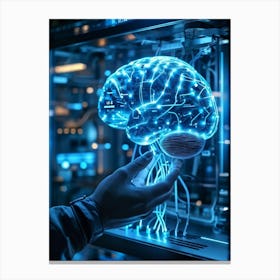 Electronic Brainstorm Of Neural Network Intertwining With The Structure Of Cyber Brain Innovative C 2 1 Canvas Print