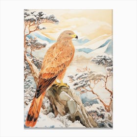 Winter Bird Painting Eagle 3 Canvas Print