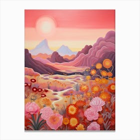 Cactus And Desert Painting 5 Canvas Print