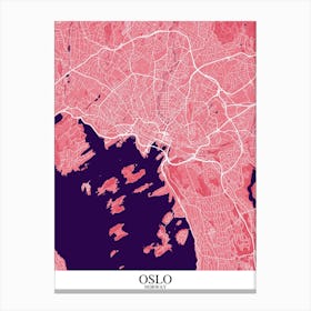 Oslo Pink Purple Canvas Print