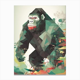  Digital Gorilla Art Canvas Print