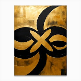 Gold And Black 3 Canvas Print