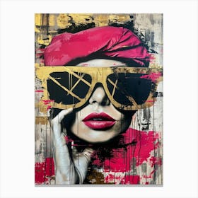 Lady In Sunglasses Canvas Print