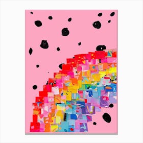Pink Rainbow Left Canvas Print