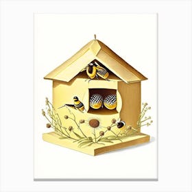 Brood Box With Bees 2  Vintage Canvas Print