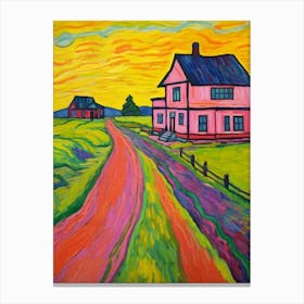 Fort Vancouver National Historic Site Fauvism Illustration 11 Canvas Print