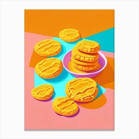 Peanut Butter Cookies Dessert Pop Matisse Flower Canvas Print