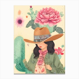 Cactus Girl 1 Canvas Print