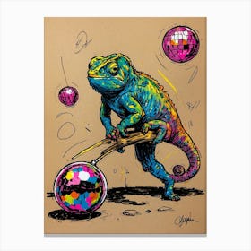 Disco Lizard Canvas Print