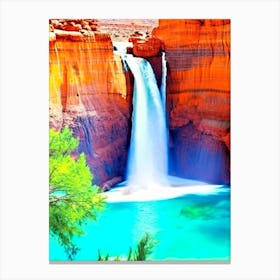 Havasu Falls, United States Majestic, Beautiful & Classic (2) Canvas Print