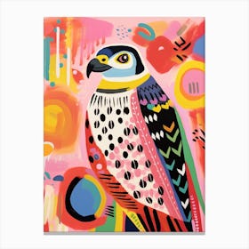 Pink Scandi Falcon 5 Canvas Print