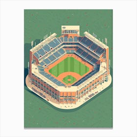 Wrigley Field Stadium Travel Illustration 2 Canvas Print