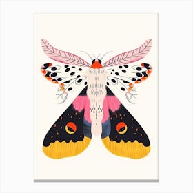 Colourful Insect Illustration Moth 8 Canvas Print