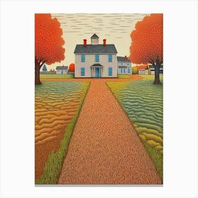 Fort Vancouver National Historic Site Fauvism Illustration 14 Canvas Print