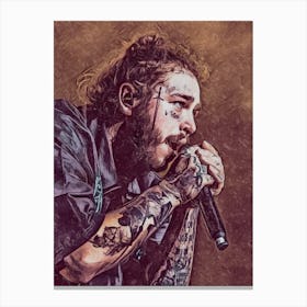 Post Malone painting art Canvas Print