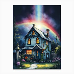 Rainbow House 1 Canvas Print