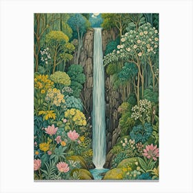 Waterfall In The Jungle Canvas Print