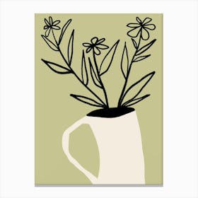 Flowers In A Mug Canvas Print