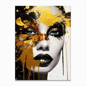 Gold And Black 12 Canvas Print