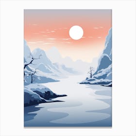 Polar Abstract Minimalist 9 Canvas Print
