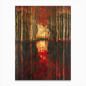 Forest In Red Canvas Print