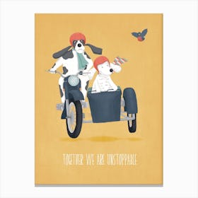 Quotes Togther Unstoppable Racllucett Fy Canvas Print