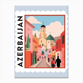 Azerbaijan 3 Travel Stamp Poster Canvas Print