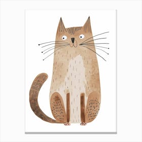 Munchkin Cat Clipart Illustration 4 Canvas Print