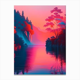 The Plitvice Lakes Dreamy Sunset 4 Canvas Print